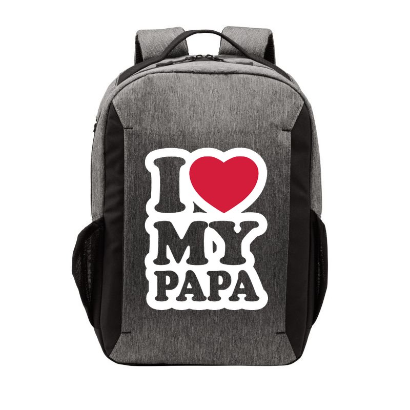 I Love My Papa Retro Vector Backpack