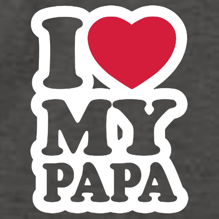 I Love My Papa Retro Vector Backpack