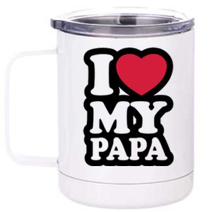 I Love My Papa Retro 12 oz Stainless Steel Tumbler Cup