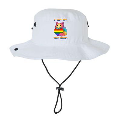 I Love My Two Moms Cute Lgbt Gay Lesbian Kawaii Great Gift Legacy Cool Fit Booney Bucket Hat