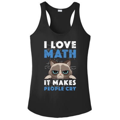 I Love Math It Makes People Cry Mathematics Pi Day Teacher Gift Ladies PosiCharge Competitor Racerback Tank