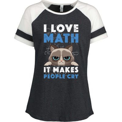 I Love Math It Makes People Cry Mathematics Pi Day Teacher Gift Enza Ladies Jersey Colorblock Tee