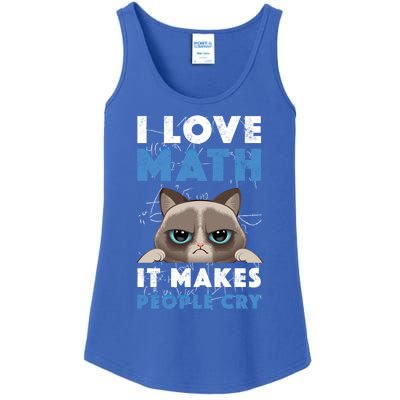 I Love Math It Makes People Cry Mathematics Pi Day Teacher Gift Ladies Essential Tank