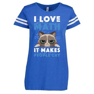 I Love Math It Makes People Cry Mathematics Pi Day Teacher Gift Enza Ladies Jersey Football T-Shirt