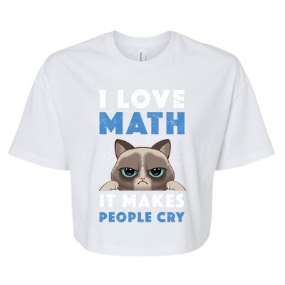 I Love Math It Makes People Cry Mathematics Pi Day Teacher Gift Bella+Canvas Jersey Crop Tee