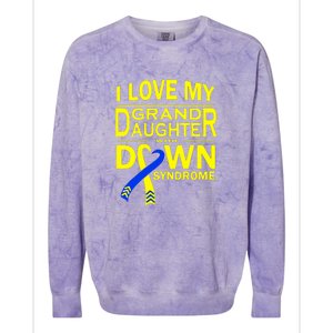 I Love My Granddaughter With Down Syndrome Awareness Gift Family Matching Colorblast Crewneck Sweatshirt