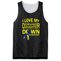 I Love My Granddaughter With Down Syndrome Awareness Gift Family Matching Mesh Reversible Basketball Jersey Tank