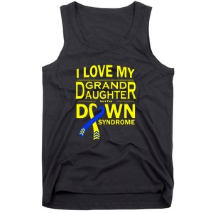 I Love My Granddaughter With Down Syndrome Awareness Gift Family Matching Tank Top