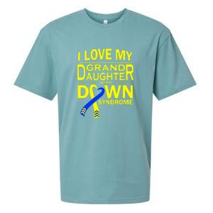 I Love My Granddaughter With Down Syndrome Awareness Gift Family Matching Sueded Cloud Jersey T-Shirt