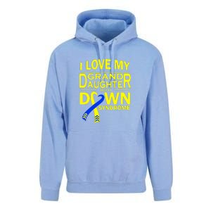 I Love My Granddaughter With Down Syndrome Awareness Gift Family Matching Unisex Surf Hoodie