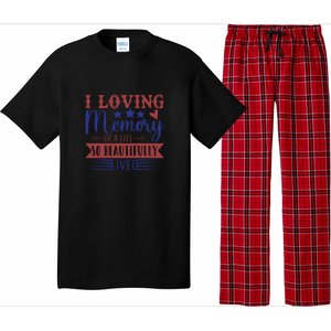 I Loving Memory Of A Life So Beautifully Lived Memorial Day Gift Pajama Set