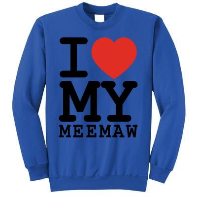 I Love My Meemaw Family Matching Valentines Day Funny Gift Sweatshirt