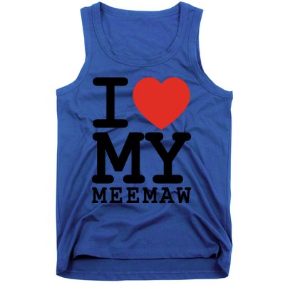 I Love My Meemaw Family Matching Valentines Day Funny Gift Tank Top