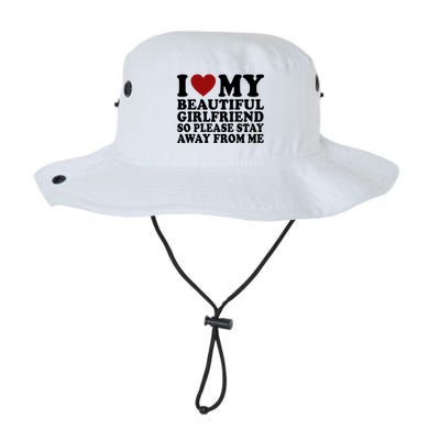 I Love My Girlfriend So Please Stay Away From Me Funny Gift Bucket Hat