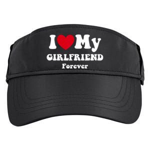 I Love My Girlfriend Forever Adult Drive Performance Visor