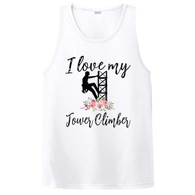 I Love My Tower Climber Funny Tower Climber Wife  PosiCharge Competitor Tank