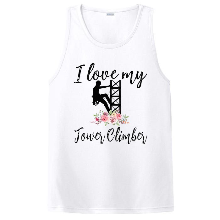 I Love My Tower Climber Funny Tower Climber Wife  PosiCharge Competitor Tank