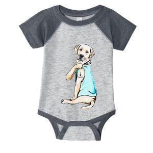 I Love Mom Funny Labrador Tattooed Infant Baby Jersey Bodysuit