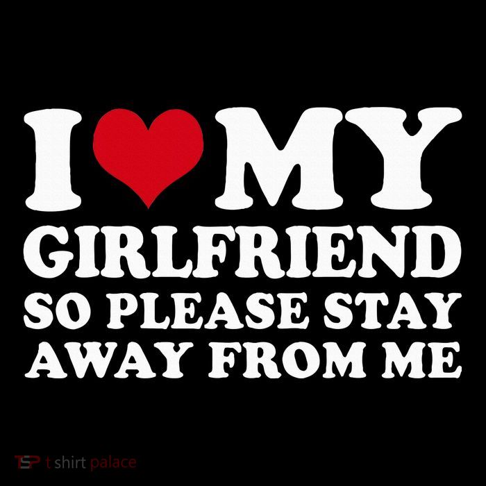 I Love My Girlfriend So Please Stay Away From Me Drawstring Bag