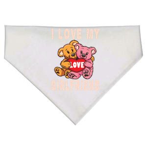 I Love My Friend Teddy Design Bear Cute Couple Gift USA-Made Doggie Bandana