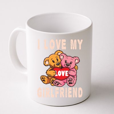 I Love My Friend Teddy Design Bear Cute Couple Gift Coffee Mug