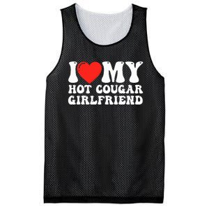 I Love My Hot Cougar Girlfriend I Heart My Hot Cougar Gf Mesh Reversible Basketball Jersey Tank