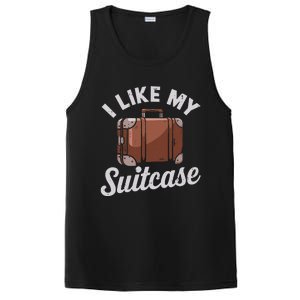 I Like My Suitcase Funny Travel Bag Humor Meme PosiCharge Competitor Tank