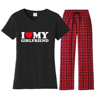 I Love My Girlfriend, Love Girlfriend Women's Flannel Pajama Set