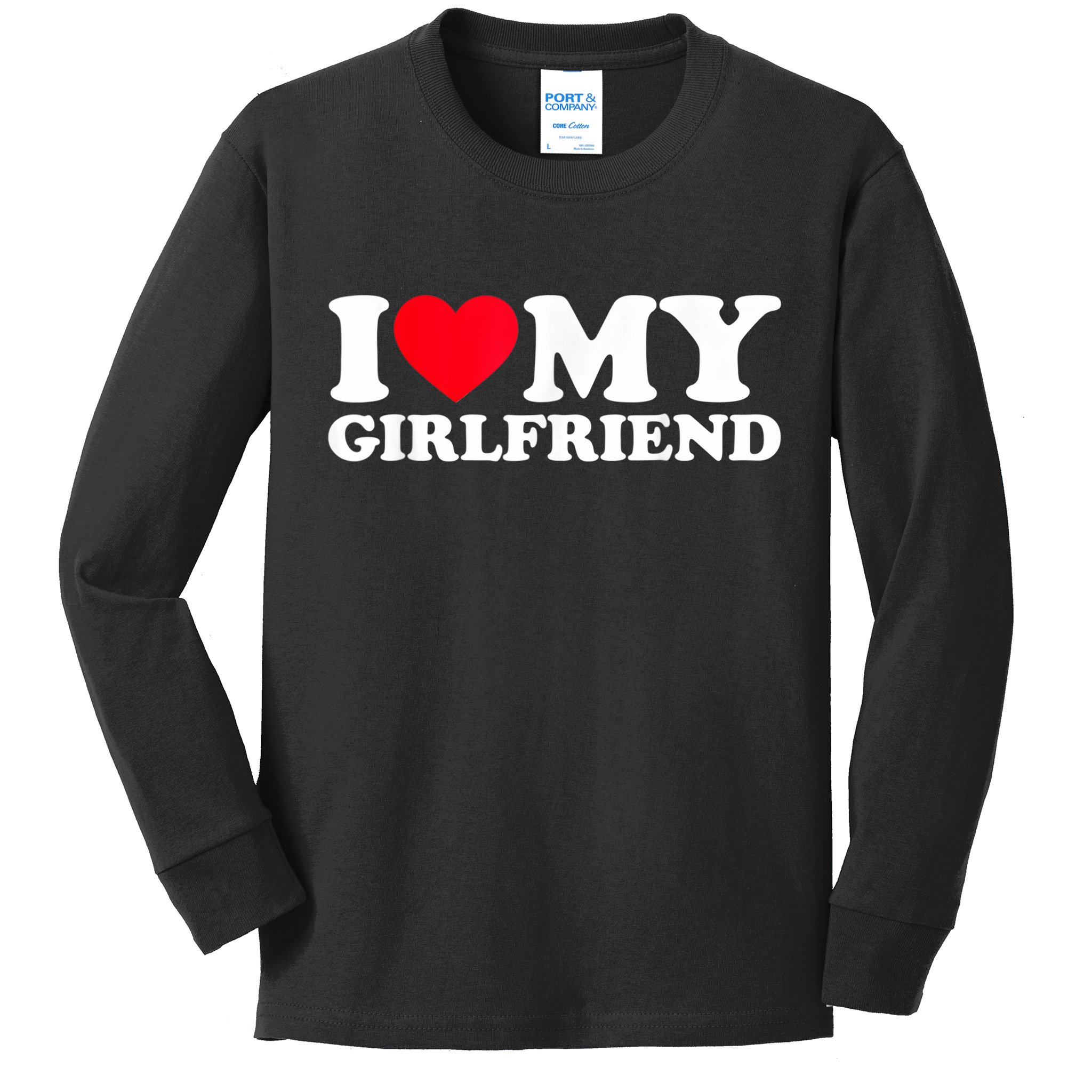 I Love My Girlfriend, Love Girlfriend Kids Long Sleeve Shirt