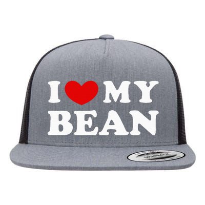 I Love My Bean Flat Bill Trucker Hat