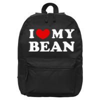 I Love My Bean 16 in Basic Backpack