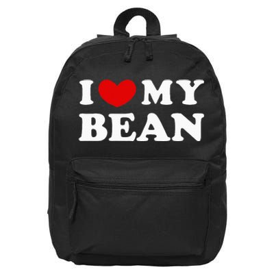 I Love My Bean 16 in Basic Backpack