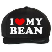 I Love My Bean Wool Snapback Cap