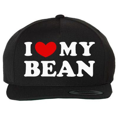 I Love My Bean Wool Snapback Cap