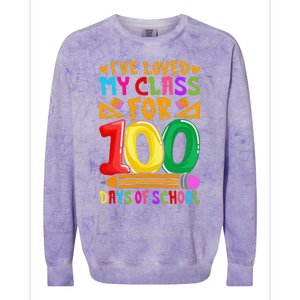 IVe Loved My Class For 100 Days Of School Valentine Teacher Colorblast Crewneck Sweatshirt