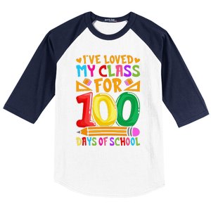 IVe Loved My Class For 100 Days Of School Valentine Teacher Baseball Sleeve Shirt