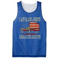 I Like My Guns Like Democrats Like Their Voters Undocumented Mesh Reversible Basketball Jersey Tank