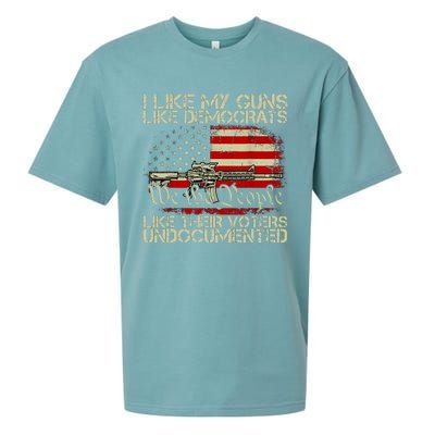 I Like My Guns Like Democrats Like Their Voters Undocumented Sueded Cloud Jersey T-Shirt