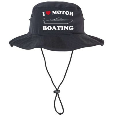 I Love Motor Boating Outfit Motorboat Lover Boater Legacy Cool Fit Booney Bucket Hat