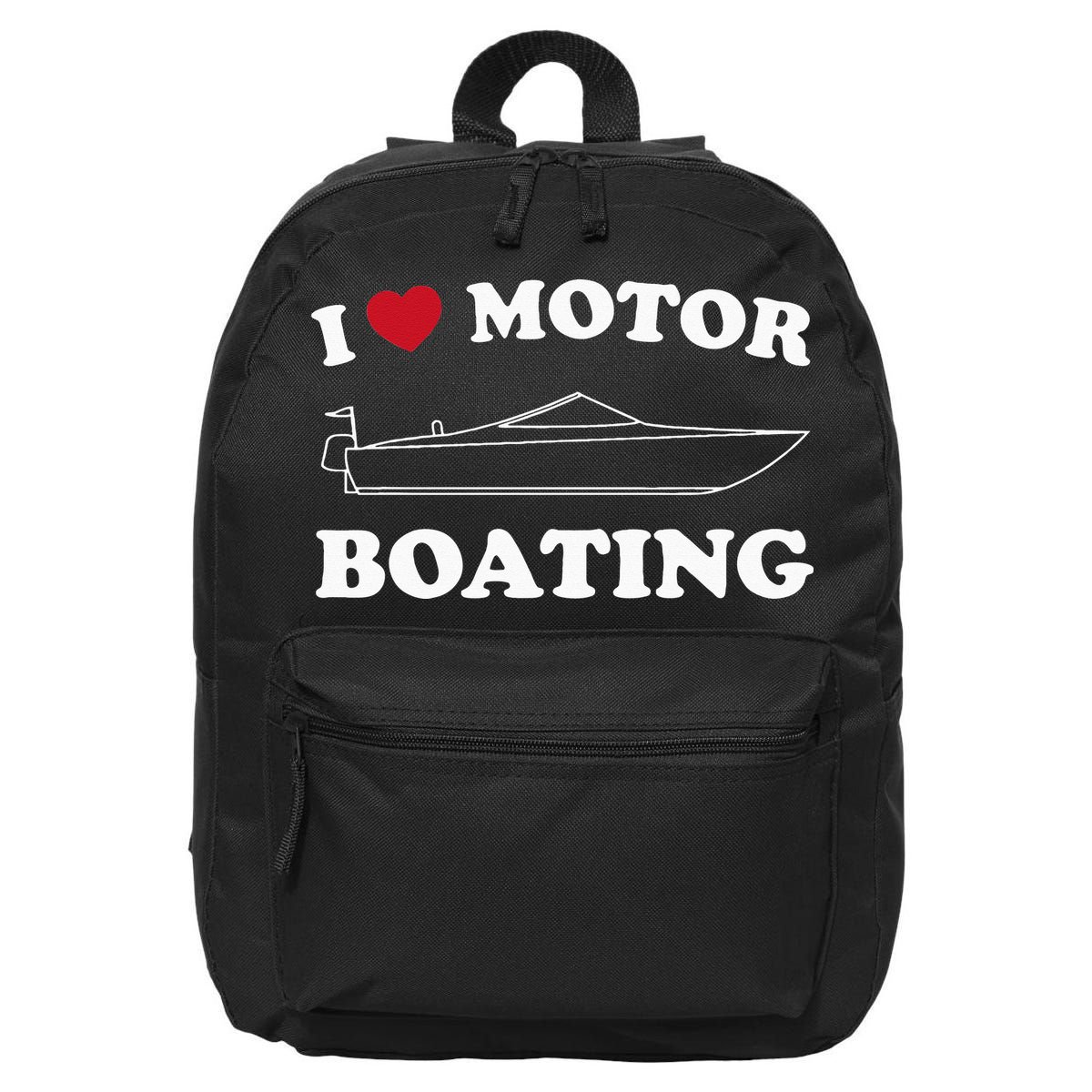 I Love Motor Boating Outfit Motorboat Lover Boater 16 in Basic Backpack
