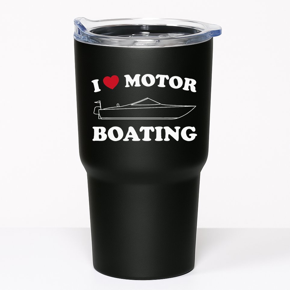 I Love Motor Boating Outfit Motorboat Lover Boater Tumbler