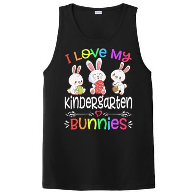 I Love My Kindergarten Bunnies Teacher Easter Day Bunny Egg PosiCharge Competitor Tank