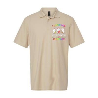 I Love My Kindergarten Bunnies Teacher Easter Day Bunny Egg Softstyle Adult Sport Polo