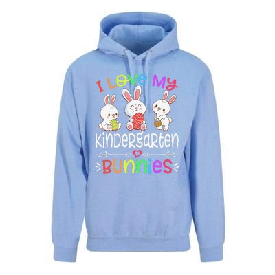 I Love My Kindergarten Bunnies Teacher Easter Day Bunny Egg Unisex Surf Hoodie