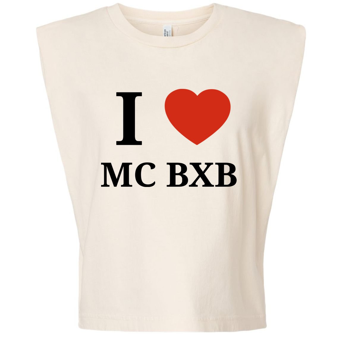 I Love Mc Bxb Garment-Dyed Women's Muscle Tee