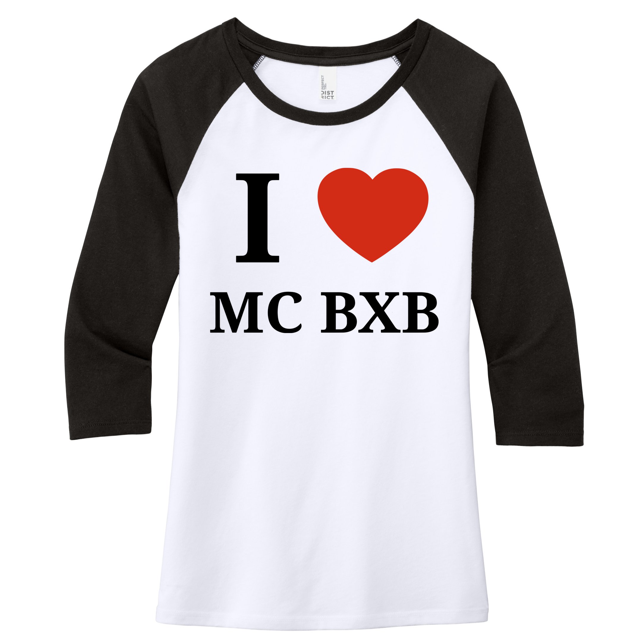 I Love Mc Bxb Women's Tri-Blend 3/4-Sleeve Raglan Shirt