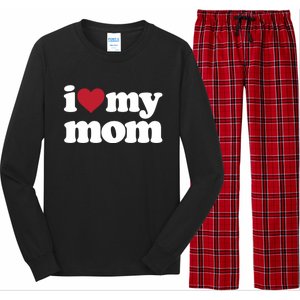 I Love My Mom Gift Long Sleeve Pajama Set