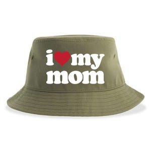 I Love My Mom Gift Sustainable Bucket Hat