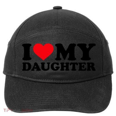 I Love My Daughter 7-Panel Snapback Hat