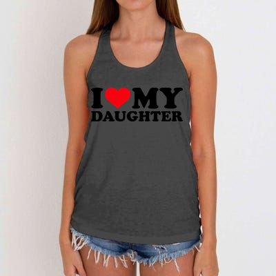 I Love My Daughter Women's Knotted Racerback Tank